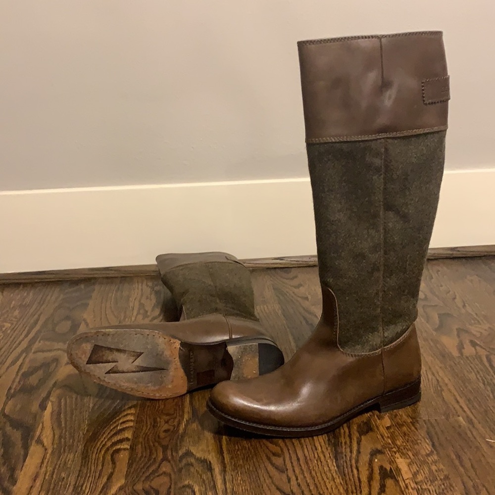 Stunning DSQUARED2 Italian Leather & Tweed Boots